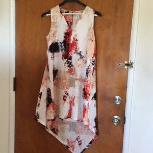 Bar III asymmetrical dress short front long back multicolor size medium